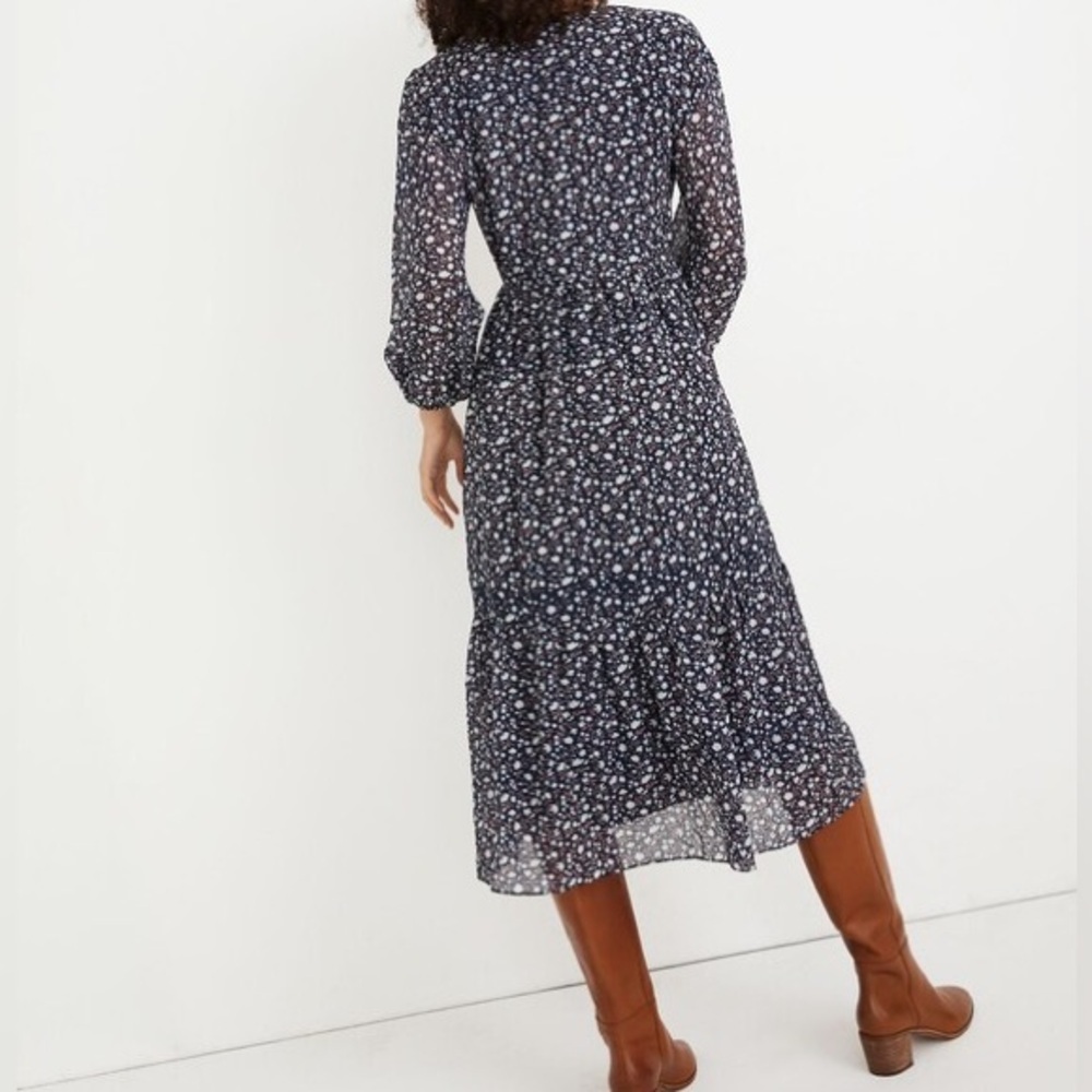 Madewell Tie Waist Midi Dress in Harvest Vine Size Small - Picture 6 of 13